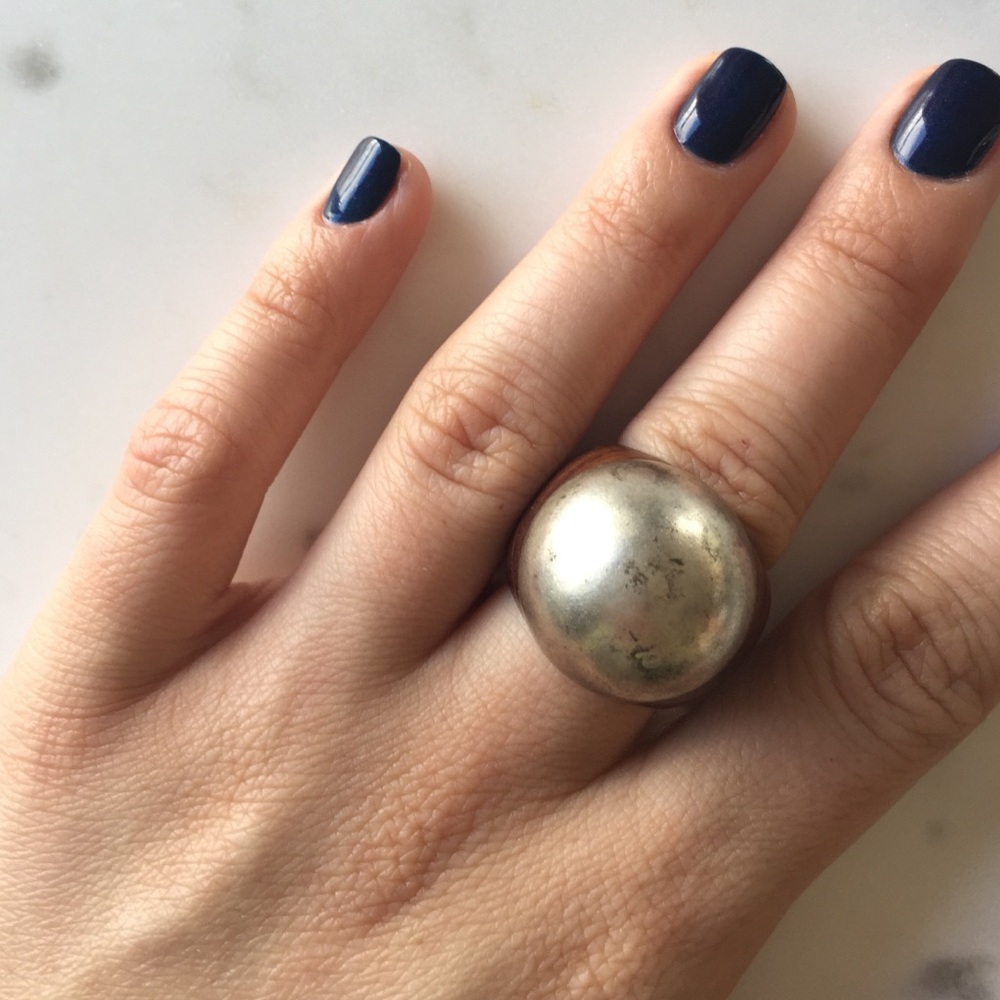 Handmade J.Fein Designs silver and wooden ring